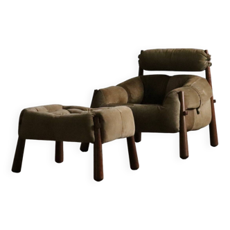 MP-81 lounge chair with ottoman by Percival Lafer Brazil 1970s