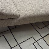 Daybed, vintage 1970s chaise longue with headrest.