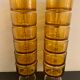 12 Luminarc cups in orange glass, France, 1970