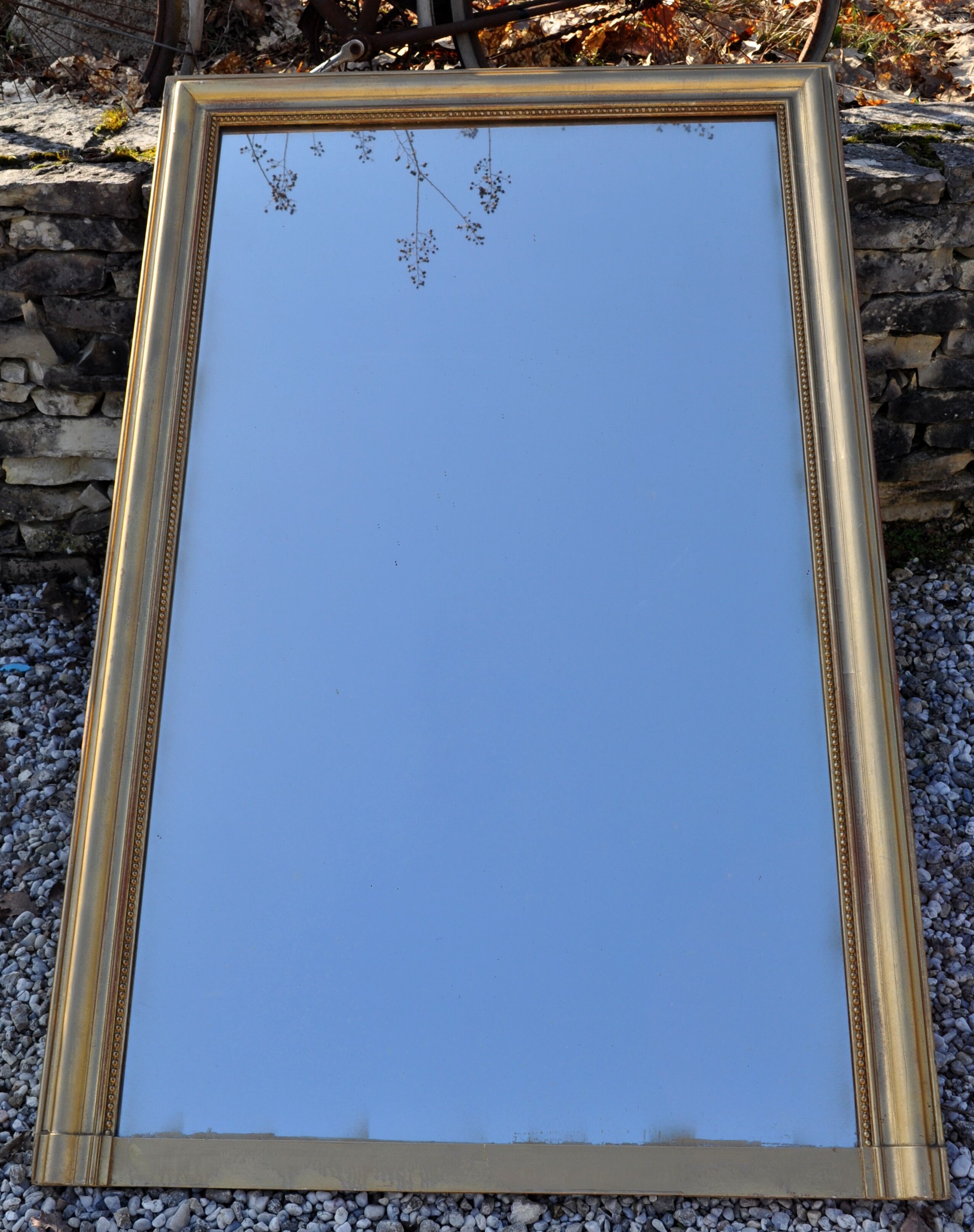 Rectangular gilded mirror 140x90cm