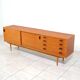Swedish teak sideboard with leather handles