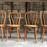 Series of 4 bistro chairs cyears beech light