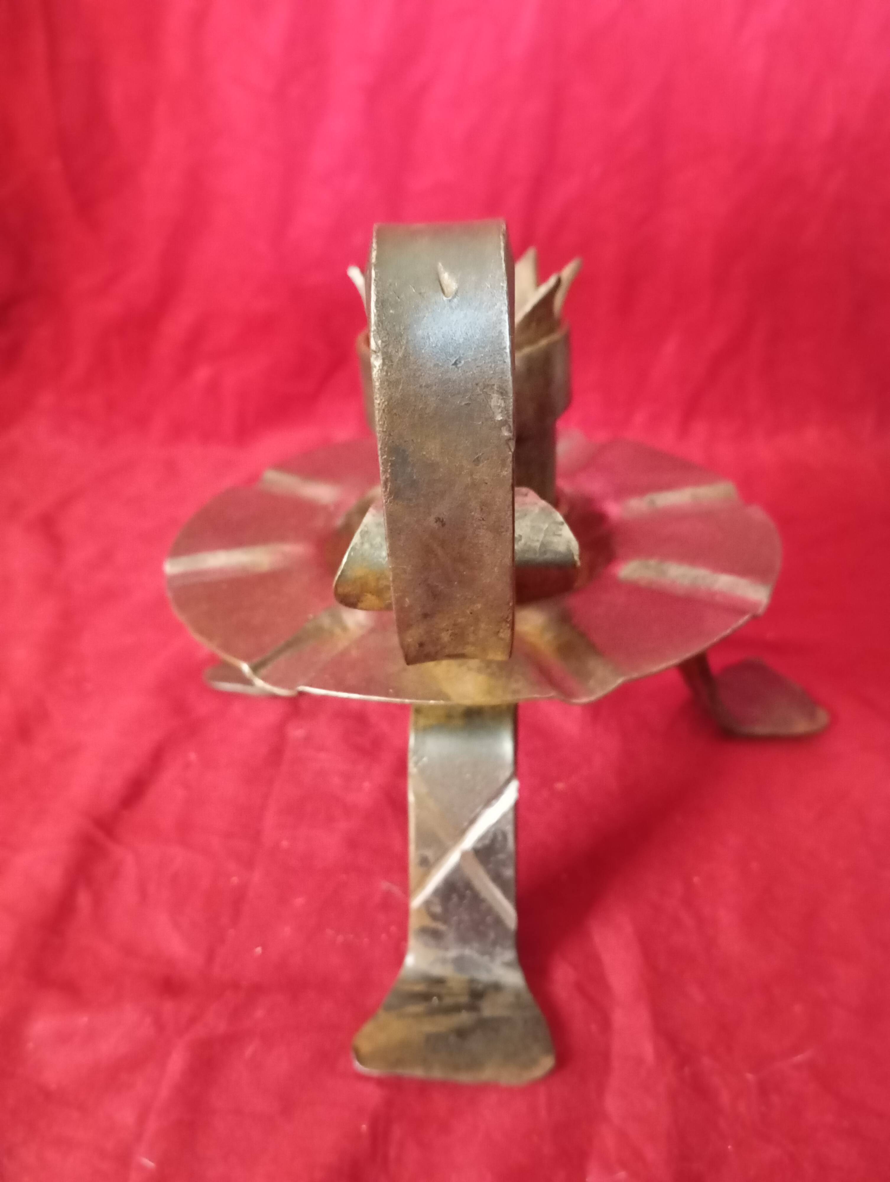 WROUGHT IRON CANDLE HOLDER