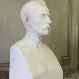 Male bust in Carrara marble, 19th century