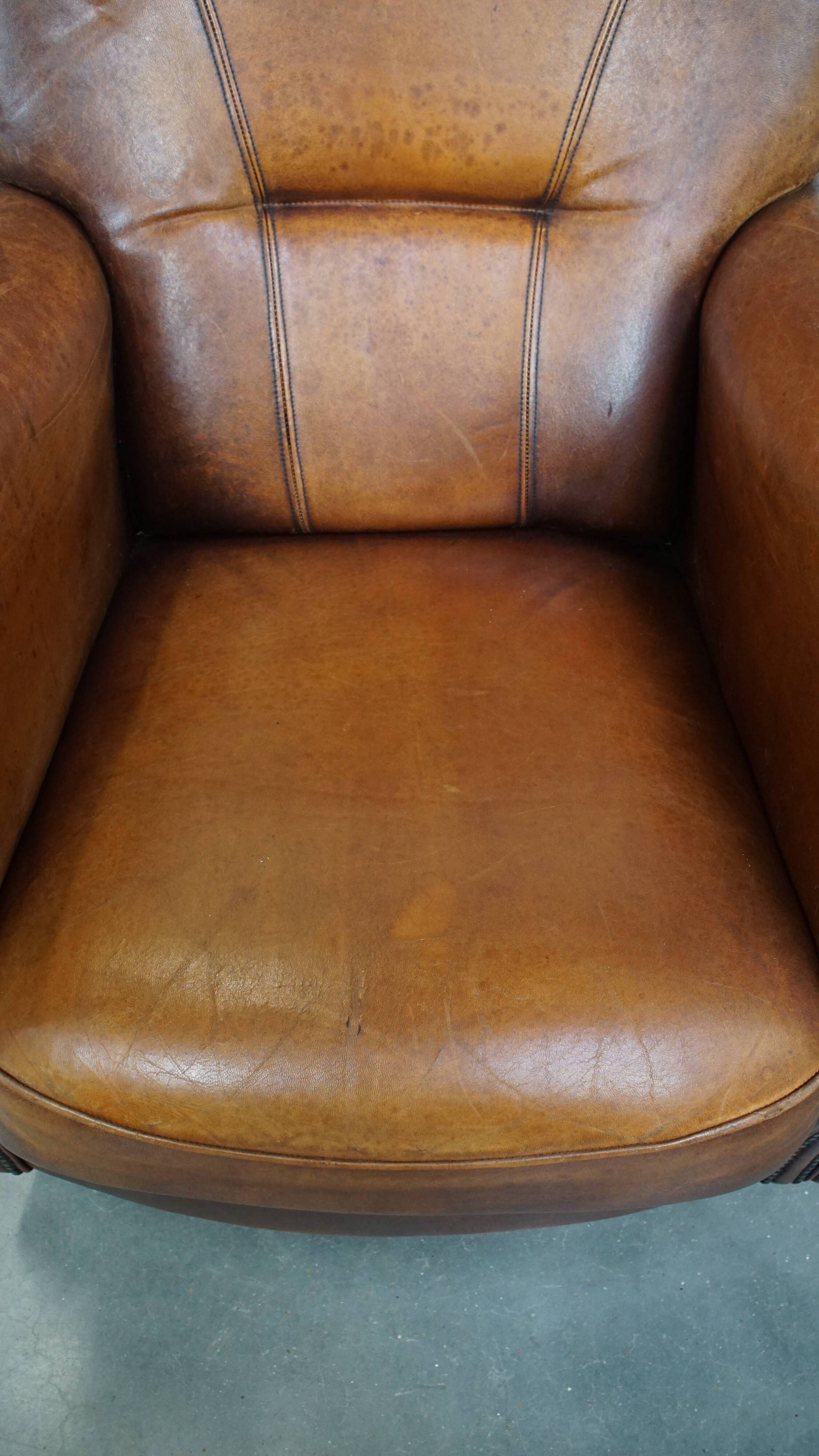Comfortable Sheepskin Leather Armchair