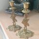 Paire de bougeoirs anciens Style orientaliste Art déco