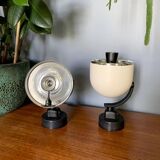 Pair of Hoffmeister cream and black spotlights 1960/1970