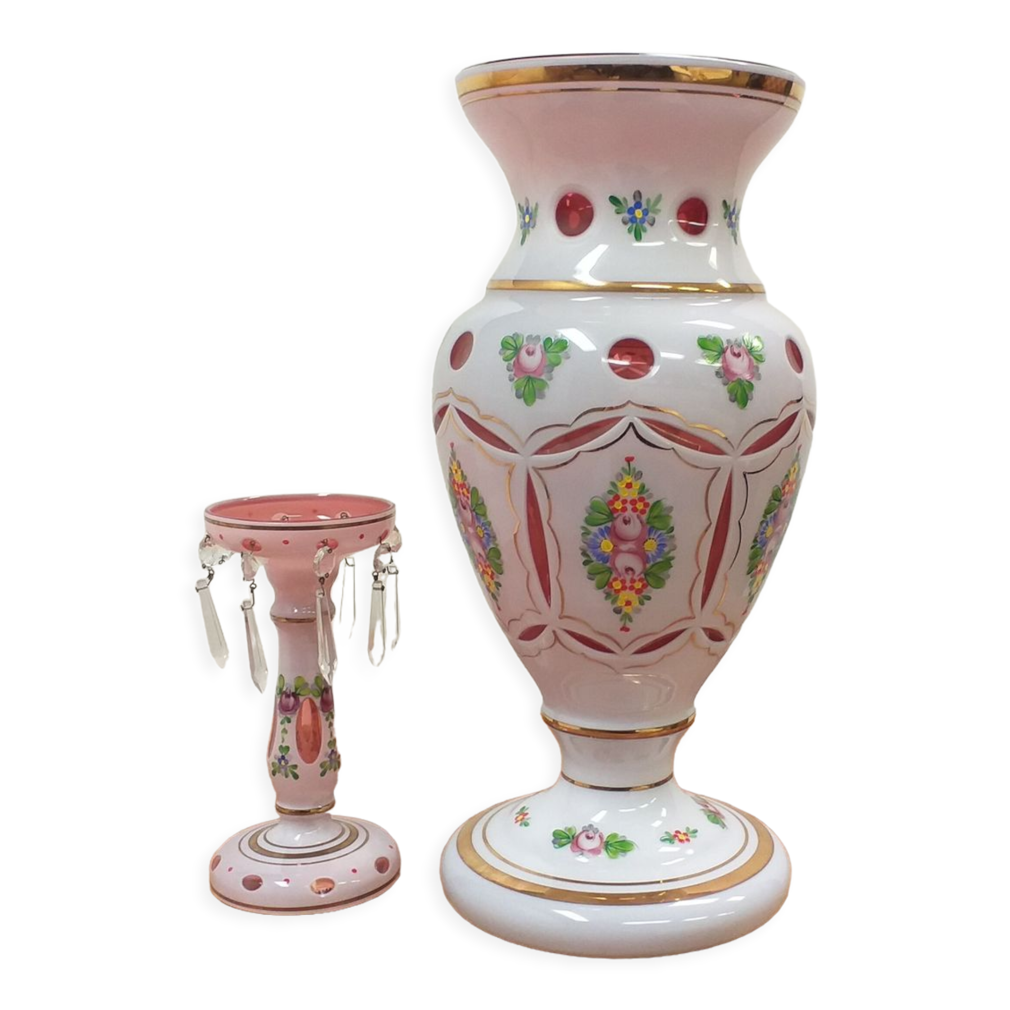 1960 vase and candlestick, Czechoslovakia