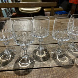 Set of 8 Vendome crystal glasses