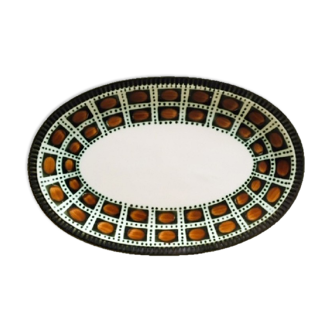 Oval dish BOCH Belgium vintage model Nuts