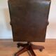 vintage norvégien Chaise de bureau pivotante en cuir Ring Mekanikk