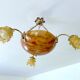 Art Deco pendant light in alabaster marble and bronze,1920s