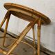 Round rattan coffee table dia 47cm 60s