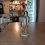 Glass and silver ewer