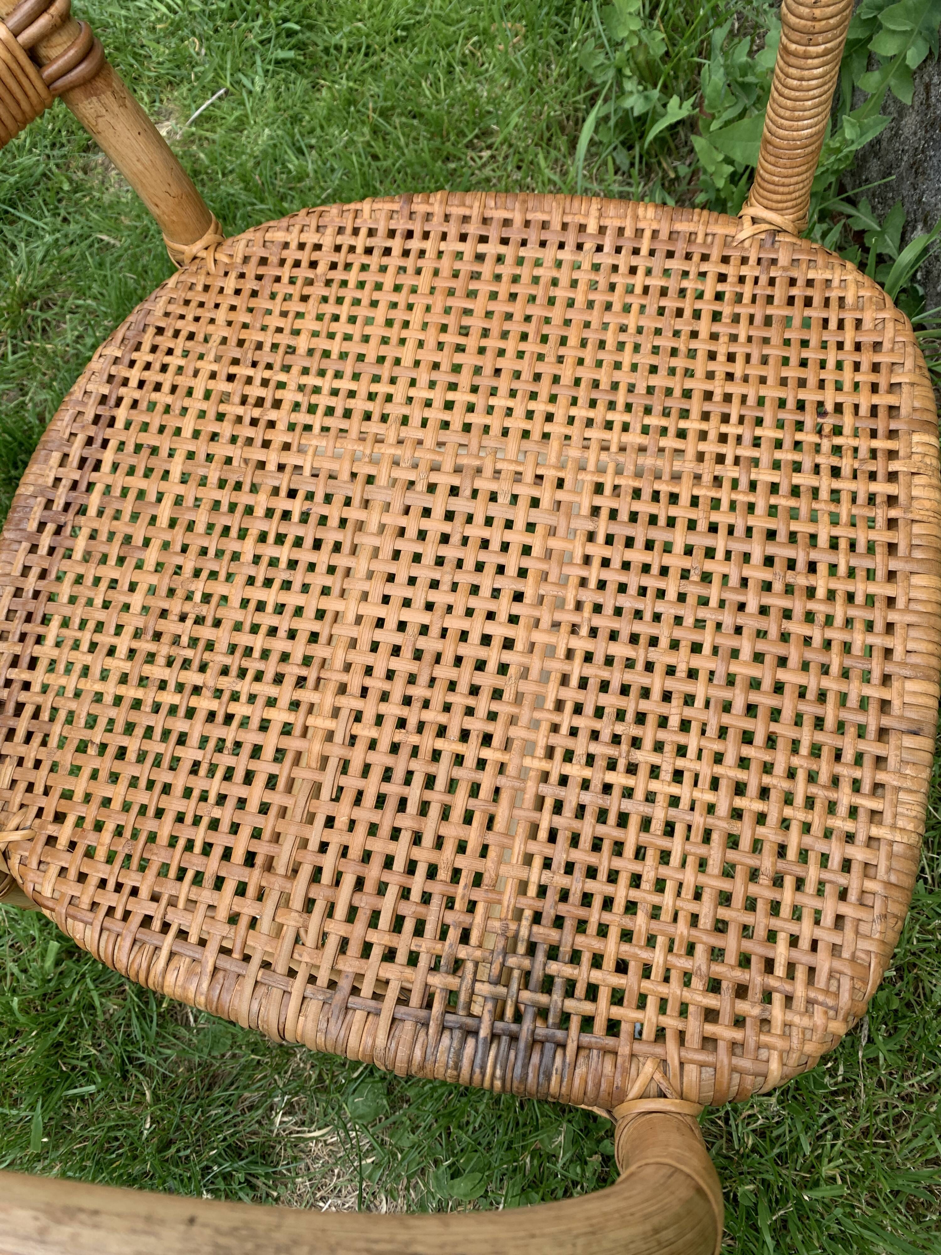 Rattan armchair