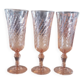 3 Rosaline champagne flutes