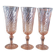 3 Rosaline champagne flutes