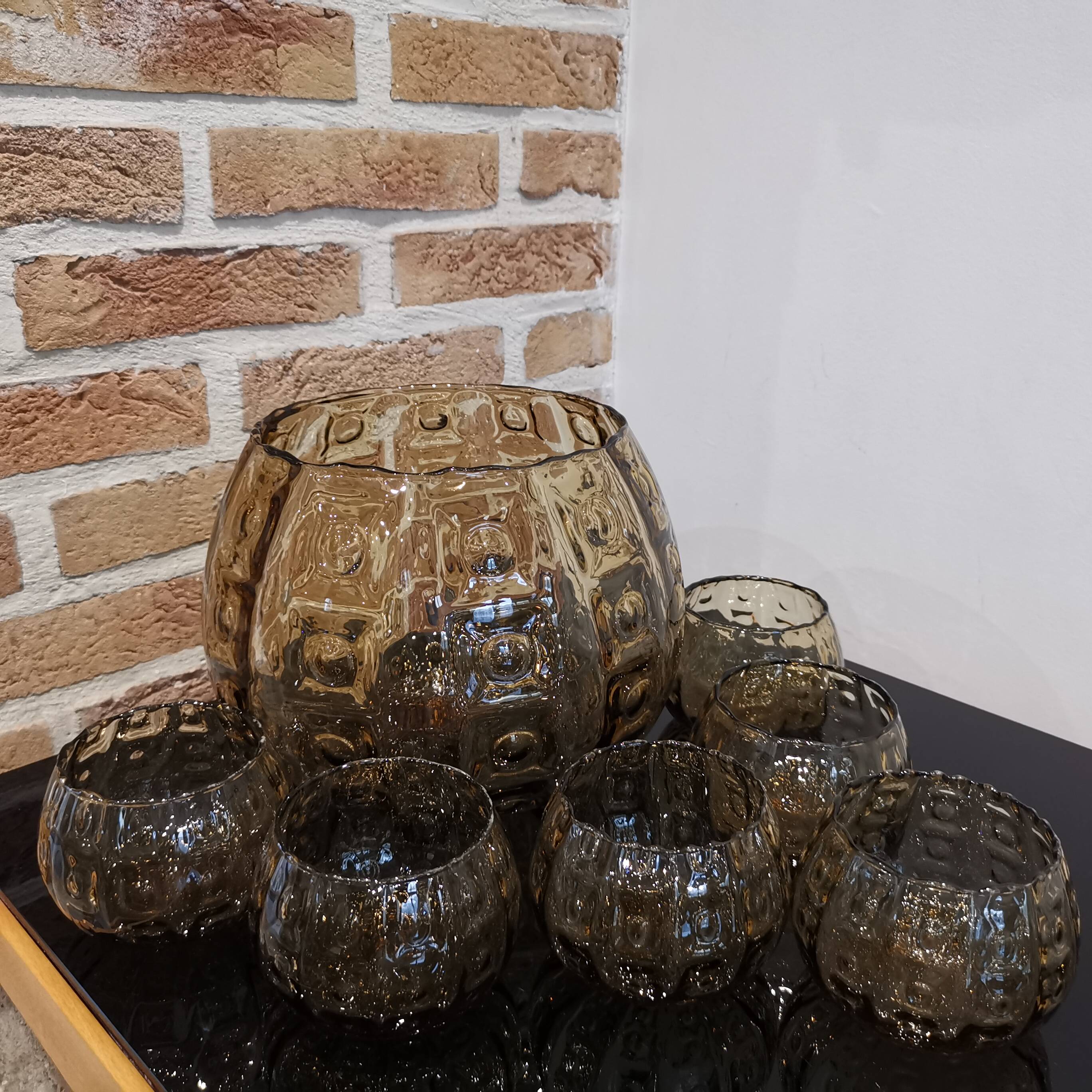 Sangria service 7 pieces 70s Murano style