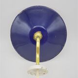 Swan collar wall sconce and enamelled sheet metal