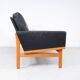 Vintage Black Leather Sofa by Poul M. Volther for Erik Jørgensen, 1960s