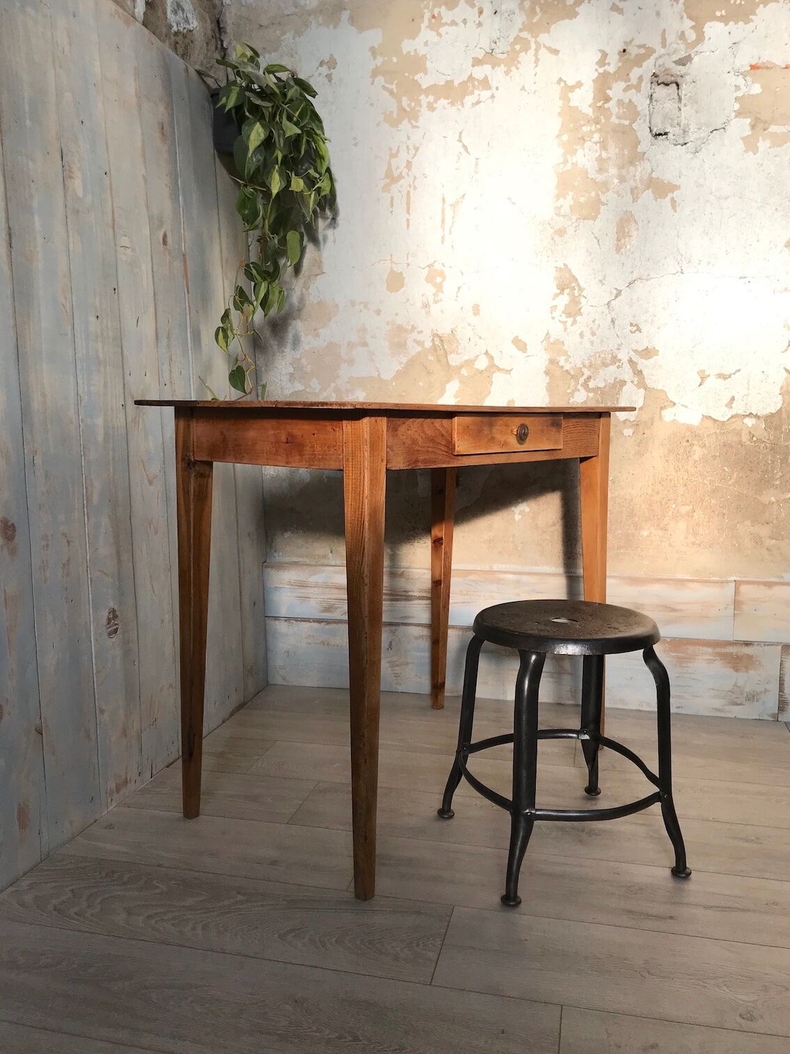 Table d'appoint esprit table de ferme