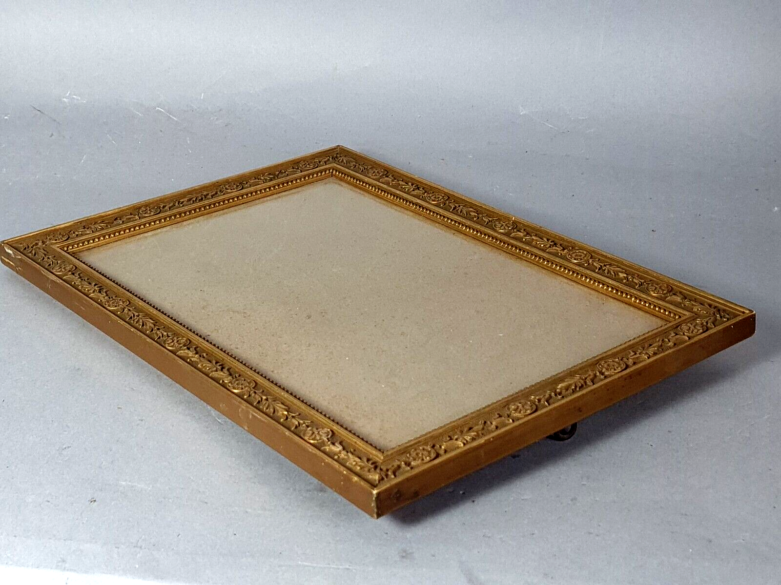 Old frame wood stucco gilding original 31x21 foliage 27x18 cm + glass sb