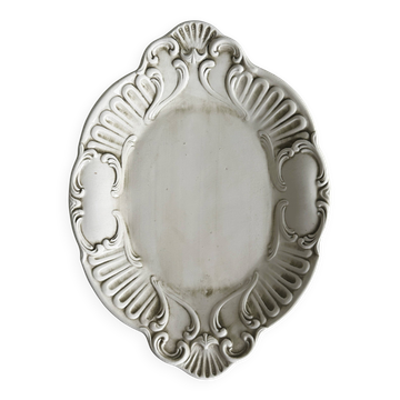 Antique cream ceramic tray