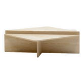 Table basse triangle travertin Up&Up, Italie années 70.