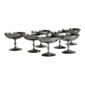 6 coupelles sur pied en inox style Letang Remy