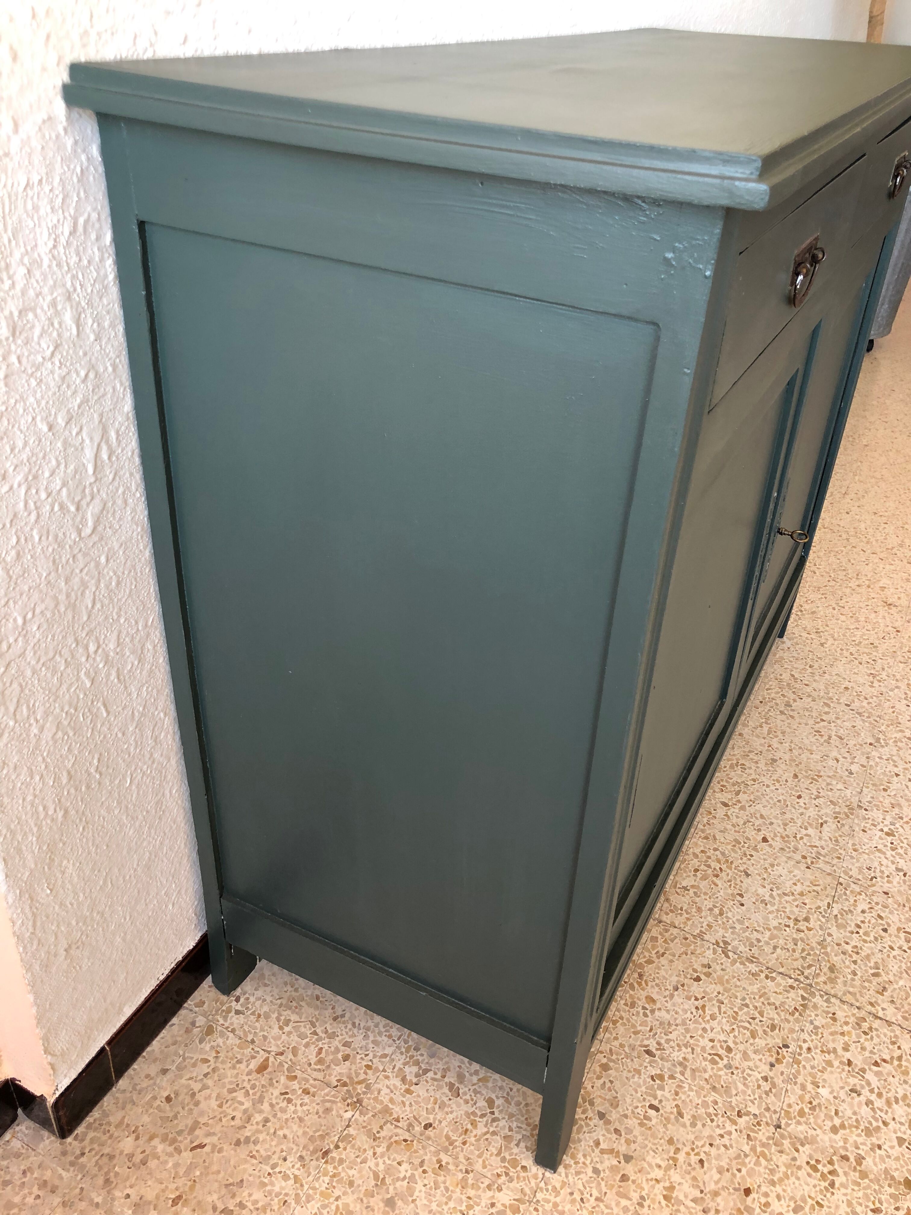 Vintage buffet dark green