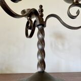 Pair of brutalist candelabras Charles Piguet 1930
