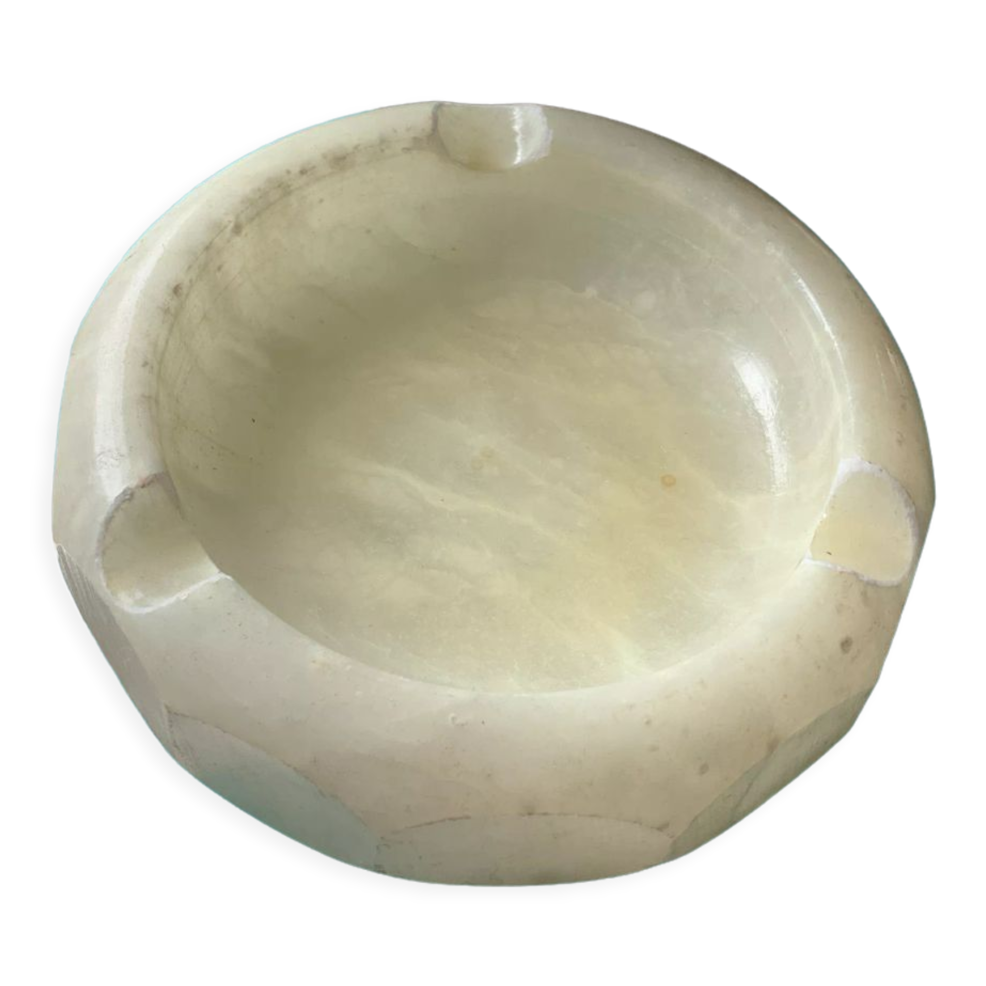 Vintage white marble ashtray