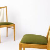 Paire de chaises vintage modernes du milieu du siècle des années 1950 – Bois de hêtre massif et bois frais