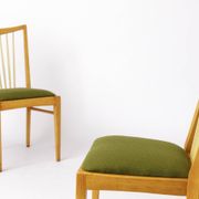 Pair of Vintage 1950s Mid-Century Modern Chairs – Solid Beech Wood & Fresh