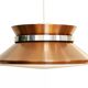 Copper colored aluminium pendant light by Carl Thore for Granhaga Metall. Sweden 1970s