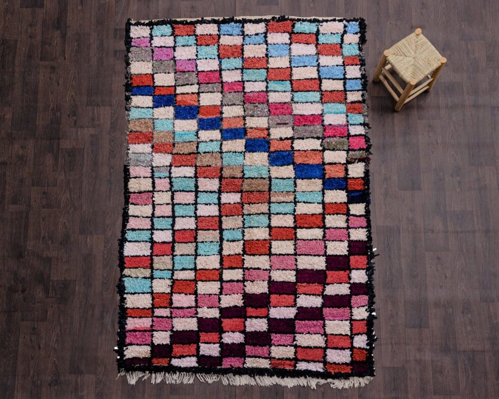 Berber carpet Boucherouite 165x265 cm