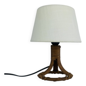 Lampe en rotin vintage,