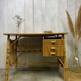 Louis Sognot rattan desk