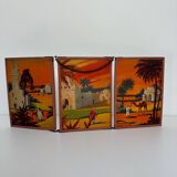 Orientalist triptych barber mirror 1920