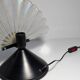 Vintage Murano table lamp 80s art deco iridescent fan