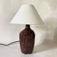 Ceramic lamp, fabric cable, cotton lampshade
