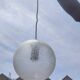 Frosted glass suspension globe with floral patterns in Art Deco style.