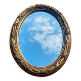Petit Miroir doré ancien ovale
