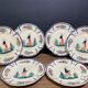 Six earthenware plates signed HB Quimper