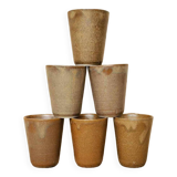 Set of 6 Digoin stoneware cups