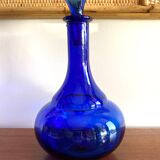 Antique decanter made of cobalt blue glass