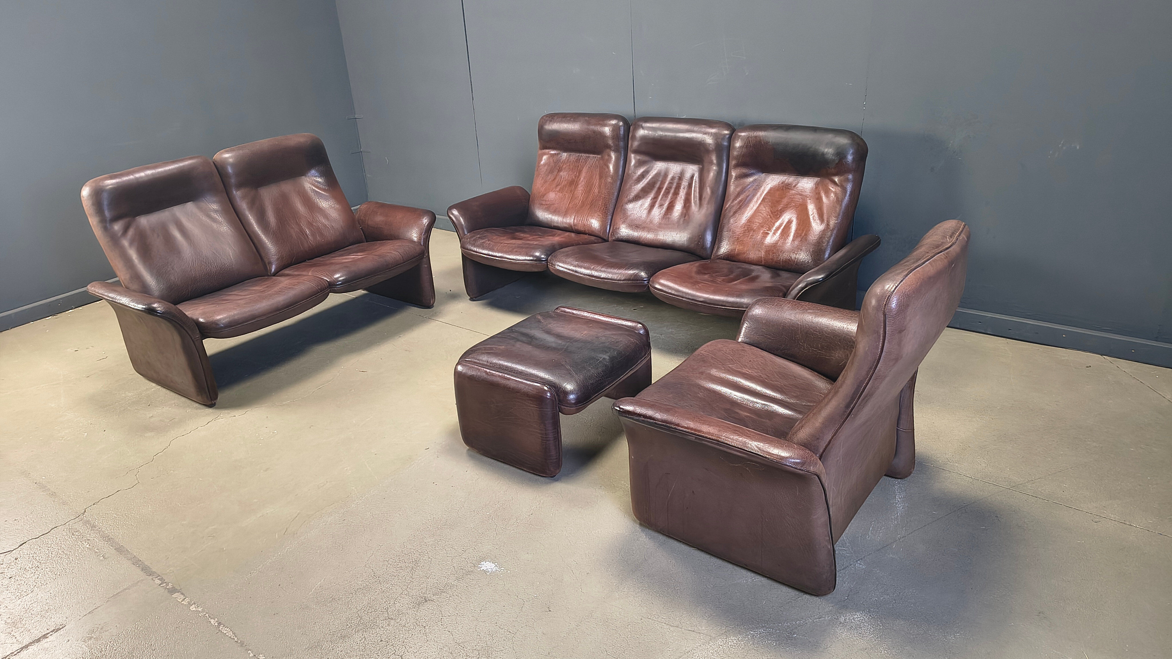 Vintage DS 50 sofa set by Desede, 1970s