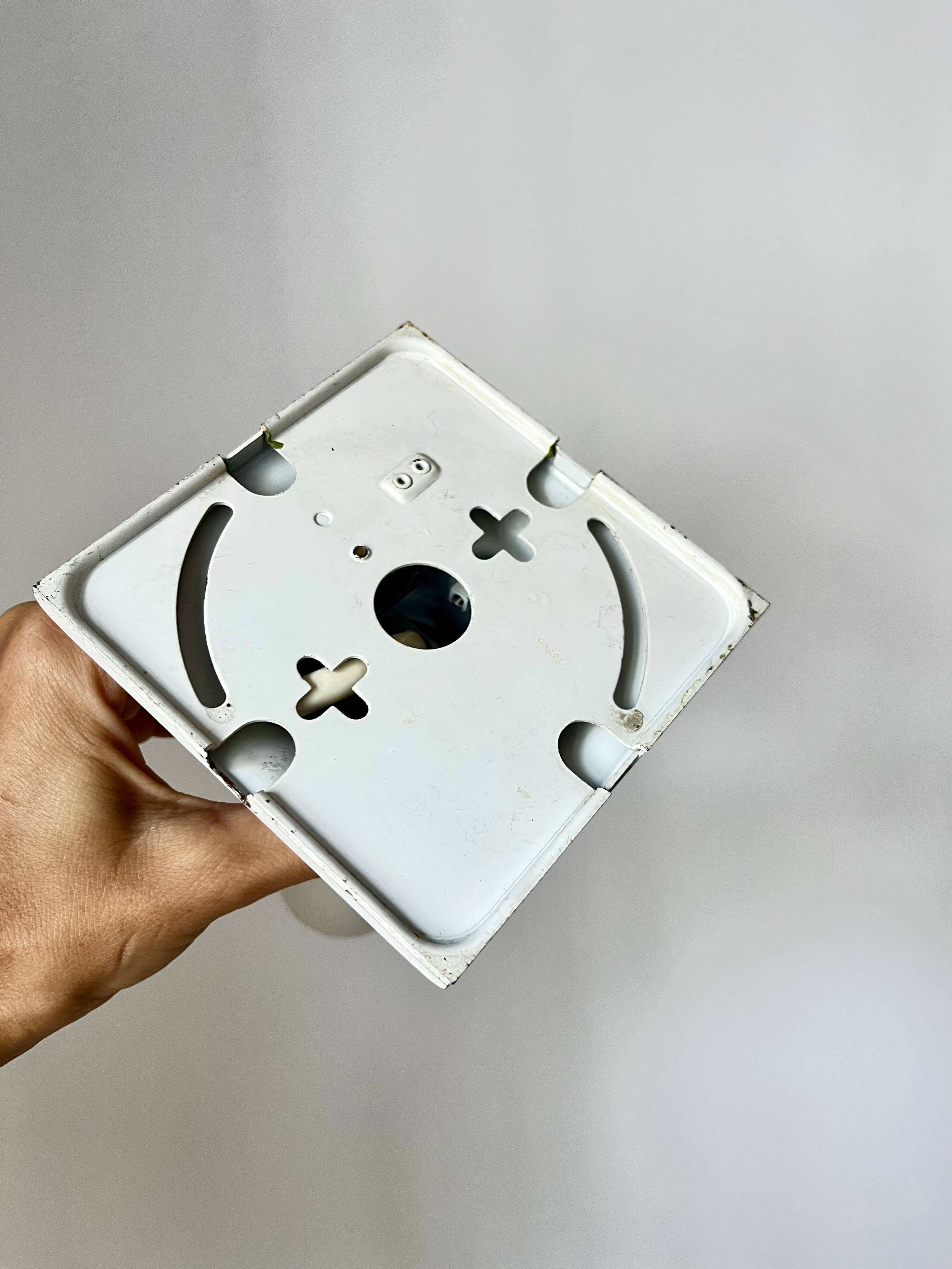 Vintage White Metal Wall/Ceiling Lamps by Rolf Krüger for Staff, 1970s Germ