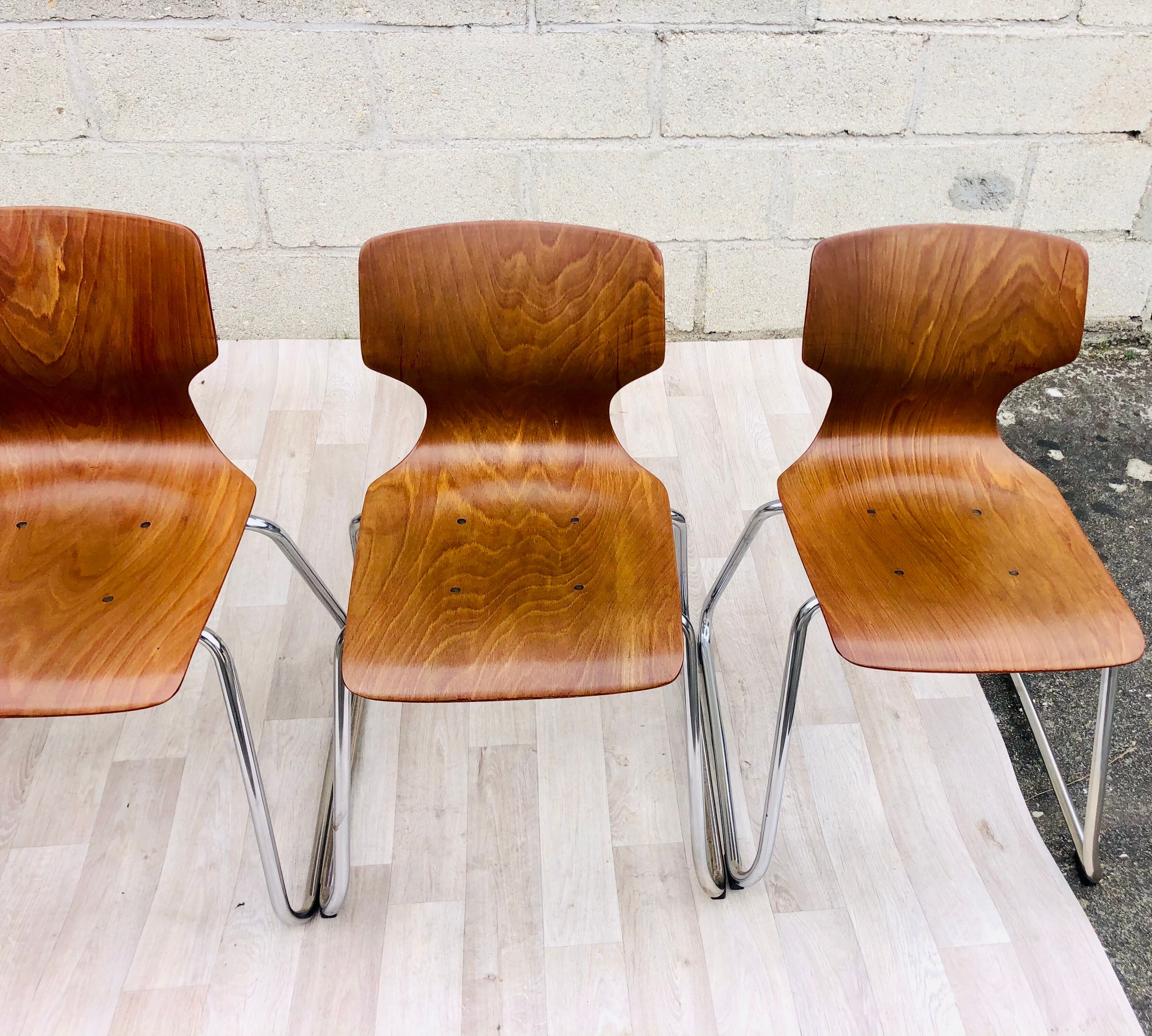 4 vintage Flottoto chairs