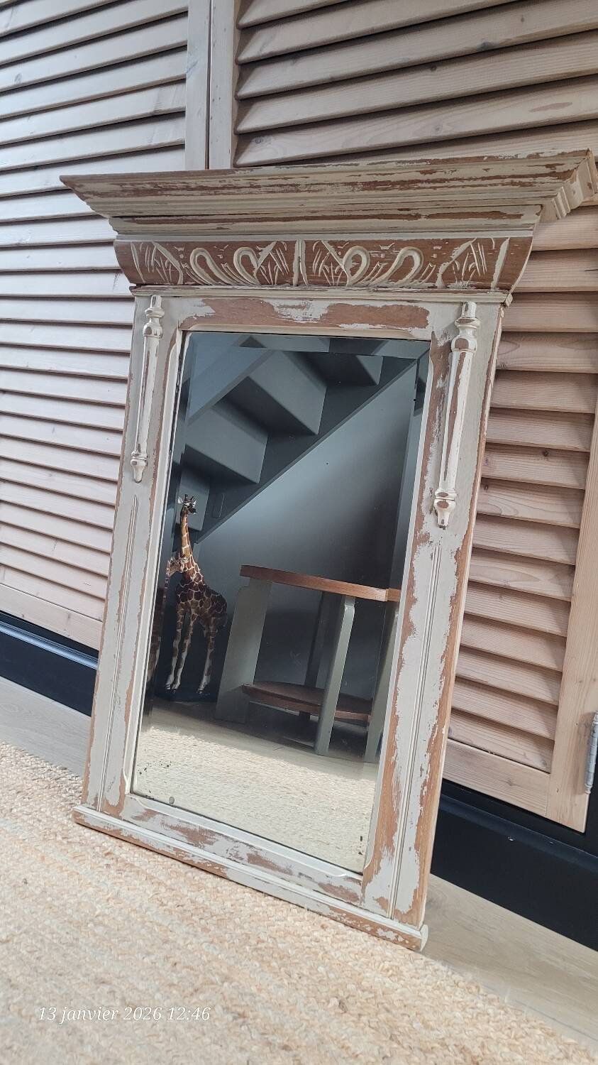 Antique wooden mirror